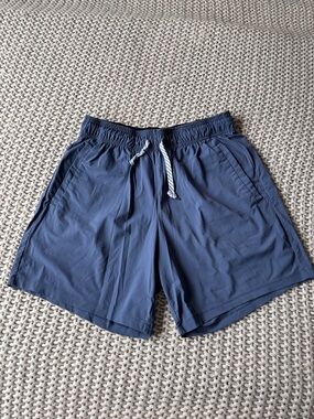 90 Degree By Reflex Men's Navy Blue Athletic Drawstring Shorts